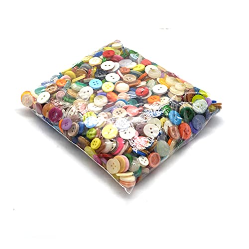 HEEFEN 1000 Stück Bunte Knöpfe Set Verschiedene Größen nd Farben Knöpfe zum Nähen und DIY Basteln Painting Cover