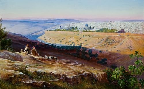 Tableaux Jérusalem par Edward Leaars - Impression sur toile nordique 60x90cm pour chambre