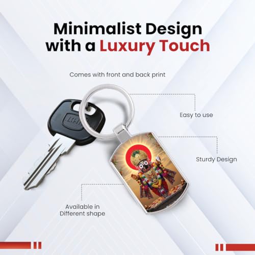 Image of Stylish Metal Keychains with Permanent Glossy Print - Inspirational Quotes & Spiritual Designs - Perfect Key chains for loved ones, Personal Use, Gifts & Return Gifts
