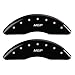 MGP Caliper Covers 41008SMGPBK MGP/MGP, Black Powder Coat Finish, Silver Characters.