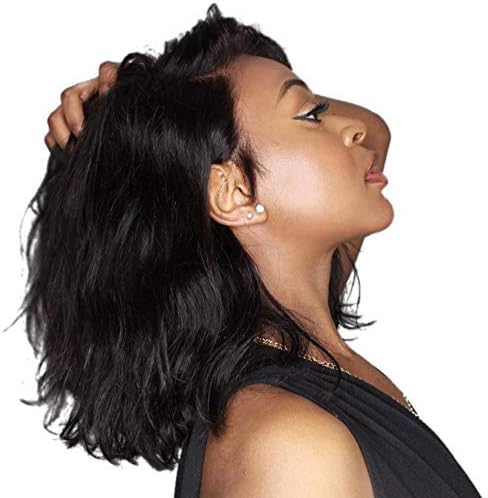 130density Full Lace Human Hair Wigs Natural Color Body Wave Brazilian Virgin Hair Pre Plucked Full Lace Wigs Lace Front Human Hair Wigs With Baby Hair Natural Black 14inch