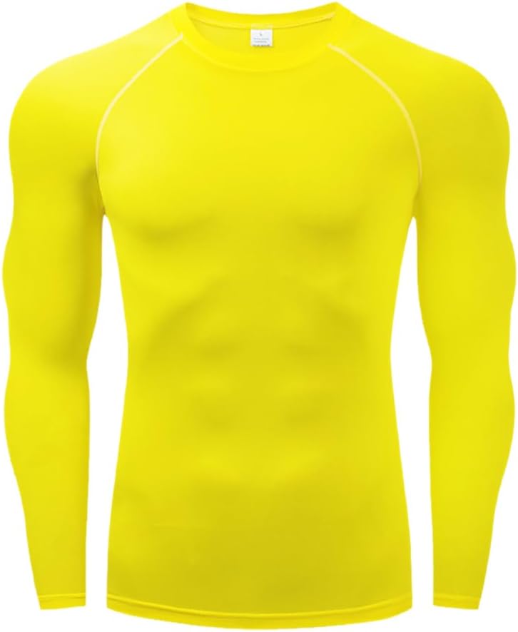 Running Shirt Men's Long Sleeve Gym Sportswear Compression Dry Fit Shirts for Men Fitness Sport -Shirts