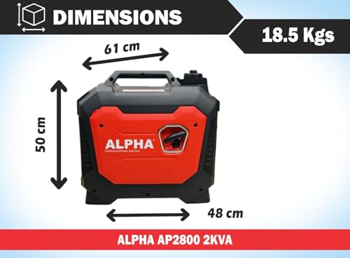 Image of AK POWER SERVICE ALPHA A2800-2000 Watts & 2KW Super Silent Inverter Generator-Recoil Start|Silent Generator|Home & Commercial Use|Life Time Spare|1 Year Brand Warranty