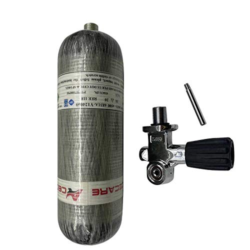 Acecare Carbon Fiber Tank 6.8L/416Cu.in. 4500psi PCP Scuba Diving Tank with Valve DOT Certified (6.8L)