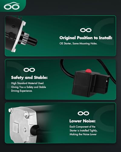 Image of SCITOO Starters 120 Volt for John Deere Snow Blowers Tecumseh Motors 37000 33519A