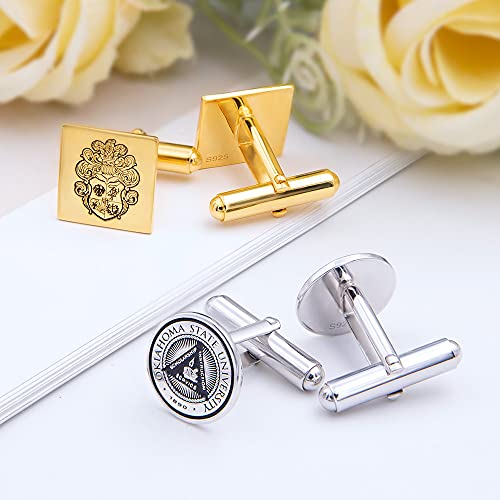 Custom Logo Cufflinks Gift for Him Photo Cufflinks Engraved Logo Cufflinks Customized Company Logo Cufflinks Personalized Coat of Arms Cuff Links Family Crest Cufflinks2
