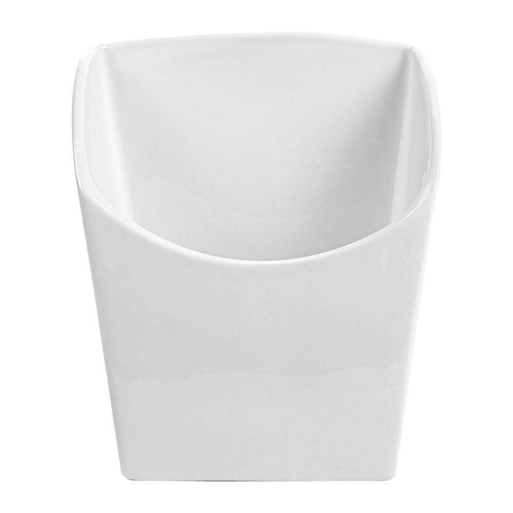 García de Pou 6 unités - Boîte à frites L 13,3 x 9,4 x 14,6 cm Blanc porcelaine