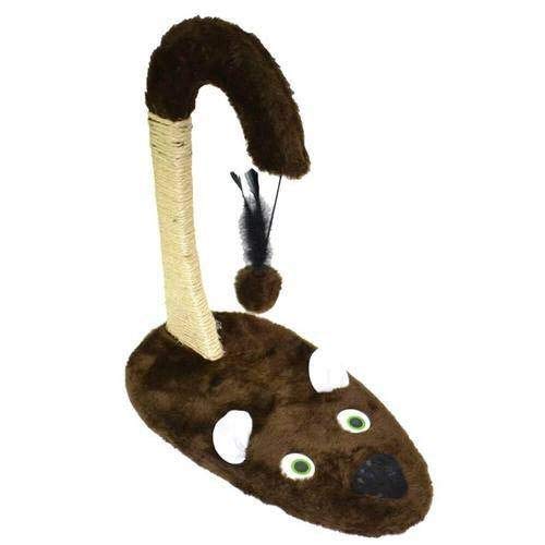 Brinquedo Arranhador para gatos Rato Grande Pelúcia bambú cisal 49X29X54cm