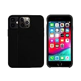 Capinha Colorida Compatível Com iPhone 12/12PRO, Case Slim Flexível Aveludada De Proteção PREMIUM ONYK (PRETO)