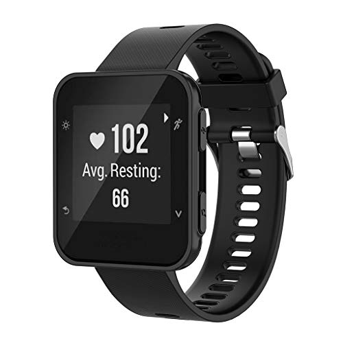 F Fityle Pulseira de relógio para garmin forerunner 35 30 35j foreathlete 35j pulseira de borracha -
