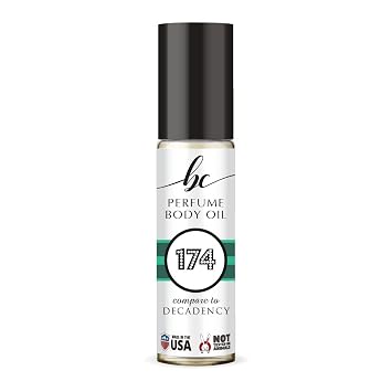 BC Perfume 174 Inspired by Jacob Decadency For Women Replica Fragrance Body Oil Dupes Alcohol-Free Sample Travel Size Concentrated Long Lasting Roll-On 0.3 Fl Oz/10ml