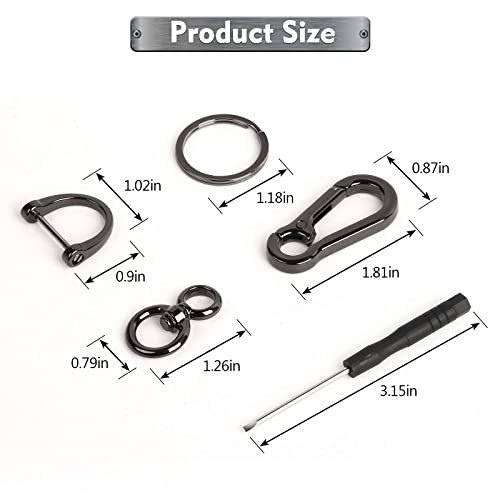 Okgd 2Pcs Key Chain For Car Metal Carabiner Keychain Key Clip Key Ring With Screwdriver #TOP1