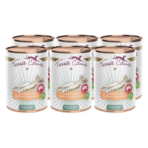 Terra Canis Morosche Karottensuppe - First Aid Magen-Darm-Schonkost, 6x400g I Schnelle Hilfe bei Durchfall in 100% Lebensmittelqualität Aller Rohstoffe I Allergenarm, Getreide - & glutenfrei