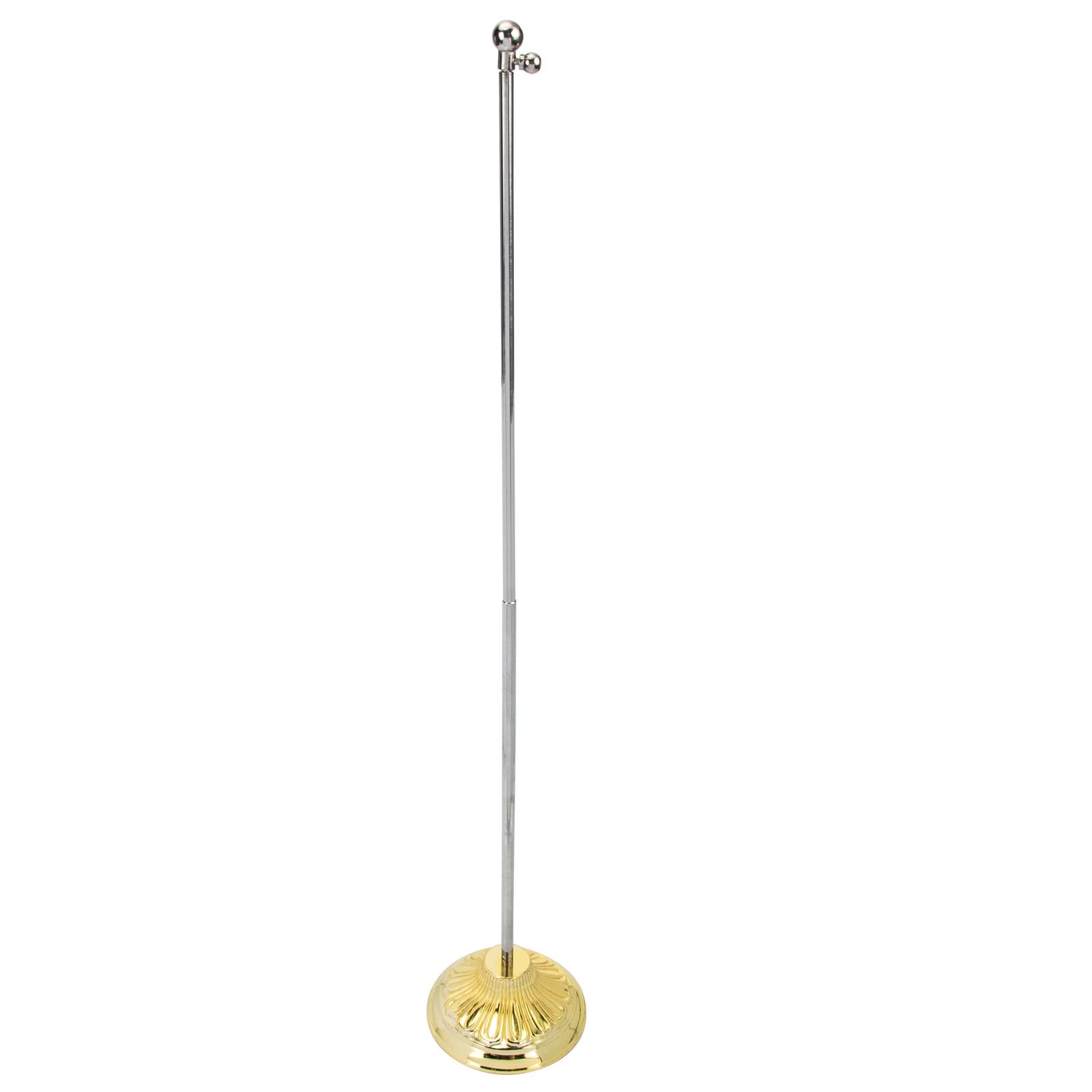 Asta Telescopica in Acciaio Supporto per Bandiera e Base Stabile, per Bandiere Nazionali e Accessori per Ufficio