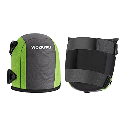 WORKPRO Garden Knee Pads For Unisex-Adult, Flooring Kneepads with Foam Padding, Comfortable Kneeling Cushion for Gardening, House Cleaning, Construction Work, 7.87"*6.75"*3" Green
