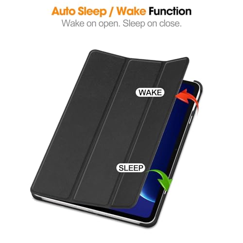 Image of ProElite Case Cover for Oppo Pad 5 12.1 inch Case, Slim Trifold Flip case Cover for Oppo Pad 5 12.1 inch Tablet [Auto Sleep Wake Feature], Black