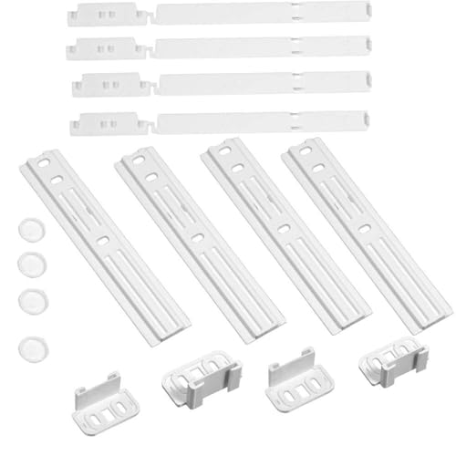 DL SERVICE Kit Instalacion Guias Puerta Frigorifico empotrable universales, 4 guías para puerta de frigorífico y kit de instalación integrado, apto para todas las marcas como Beko, Smeg, Samsung