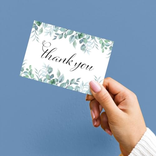 Image of Great Papers! Elegant Eucalyptus Thank You Note Card and Envelope, 4.875 inch x 3.375 inch, 24 count (2025032)