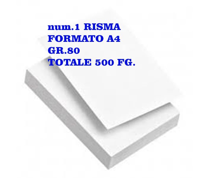 Carta Oxford A4 80gsm - Risma Da 500 Fogli, Bianca, Per Stampanti Laser E Getto D'Inchiostro