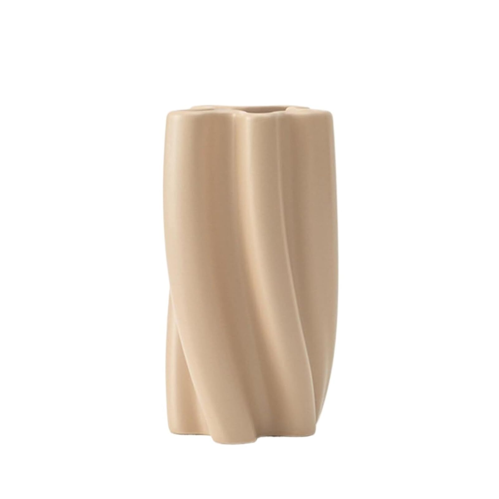 Blumenvase Spinnende Marshmallows, handgefertigte Keramikvasen, Seestern-Flaschenaufsätze, Blumendekorationen Wohndekoration(Milk Tea 9in)