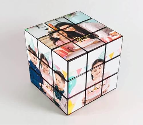 Canvas Champ Custom Puzzle Cube, Your Photo into Puzzle, Customization Puzzle Rubik Cube for Pictures, Multi 6 Photos, Personalized Gifts for Home Office Desk Decor, Great Gift for Your Loved Ones