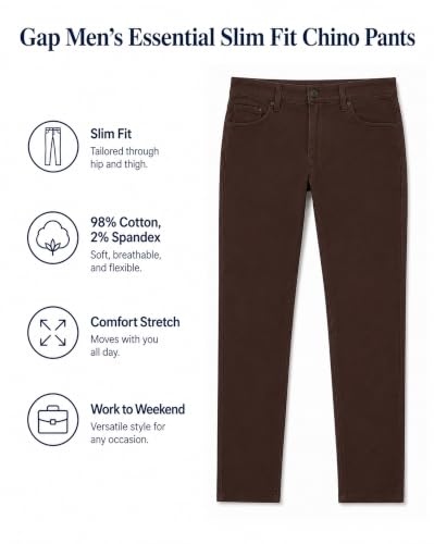 Image of Gap Men's Essential Slim Fit Chino Pants