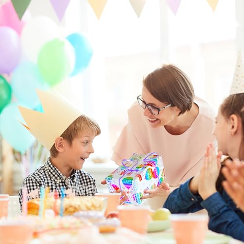 Film métallique de papier cadeau brillant pour anniversaire et fête