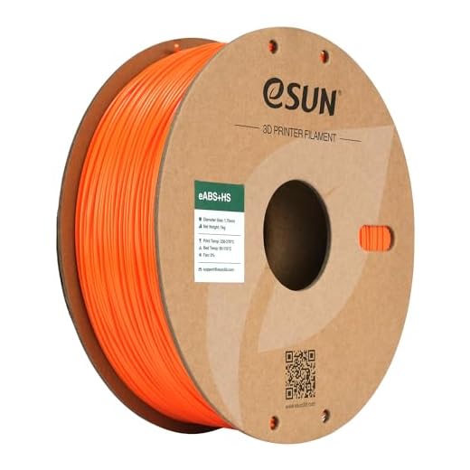 eSUN High Speed ABS+ Filament 1.75mm, Excellent Layer Adhesion 3D Printer Filament Speedy ABS Plus for Fast Printing, 1KG Spool (2.2 LBS) 3D Printing Filament for 3D Printers, Orange