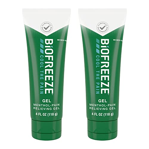 Biofreeze Menthol Pain Relieving Gel 4 Fl Oz Tube (Pack Of 2) For Pain Relief Associated With Sore Muscles, Arthritis, Simple Backaches, And Joint Pain (Packaging May Vary) #TOP19