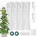 GJL Self Watering Moss Pole for Monstera, Stackable Clear D Shape Moss Pole with Watering Dripper, Indoor Climbing Plant Support for Pothos and Philodendron