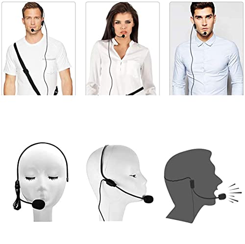 Over Ear 3.5Mm Hands Free Cardioid Wired Audio Boom Condenser Classroom Mic Headset Microphone Mic For Uhf-938 Atg-100T Tour Guide System Voice Amplifier Conference Pc Laptop Tablet #TOP2