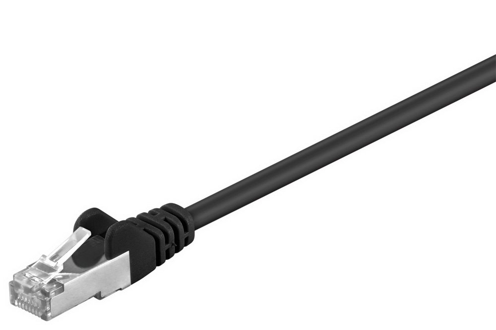 Goobay 69667 CAT 5e patchcable SF/UTP Black - CCA