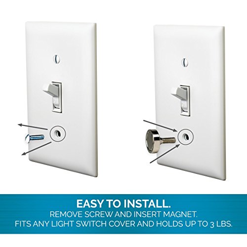 Savvy Home Magnetic Key Rack | Smart Design for Keychain, Rings, Keys, FOBs - Easy Install (6-pack)