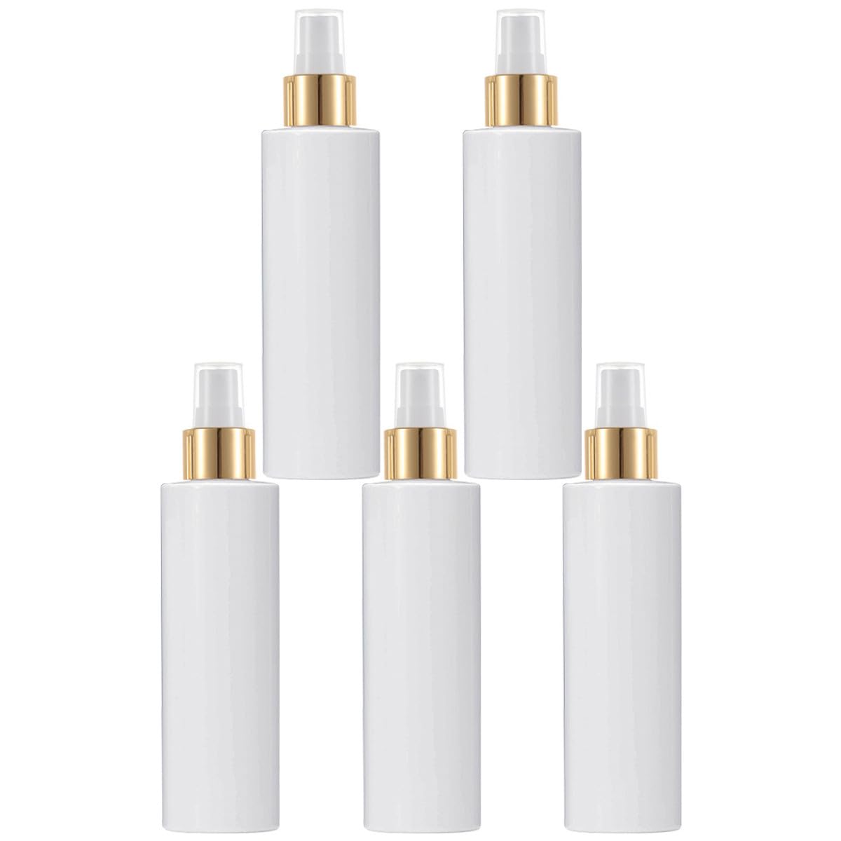 INOOMP 5pcs White PET Fine Mist Spray Bottles 150ml Refillable