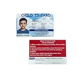 Kids Emergency ID Card with Photo - Child Safety Contact Card for School Daycare Travel - Waterproof Medical Alert Cards (Pack of 2)