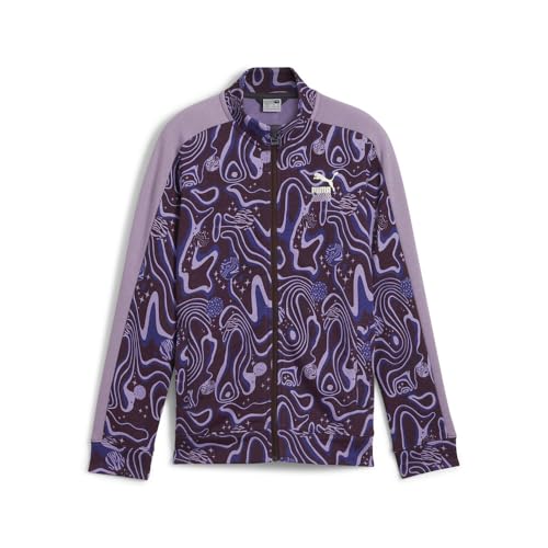 PUMA Kids Girls Lava Land Graphic Jacket Athletic Outerwear Casual - Purple