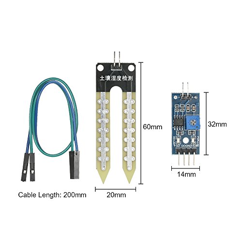 ERYUE Módulo de detecção,5 peças Higrômetro de Umidade do Solo Módulo Sensor de Detecção de Umidade