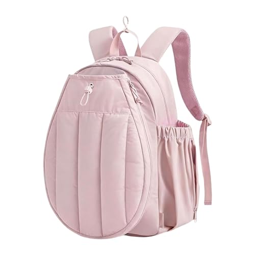 Zxpjkyu Bolsa de Tenis, Bolsa para Raquetas de Tenis, Bolsa Deportiva con Bolsillo con Cremallera, Hecha de Poliéster, para La Escuela, Fitness Al Aire Libre, Rosa