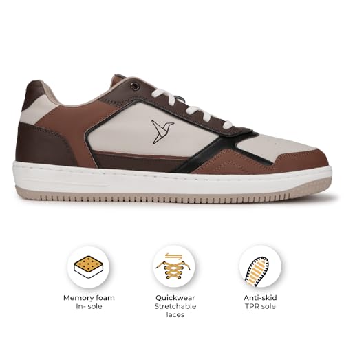 Image of YOHO Colored PU Fashion Sneaker for Men | Comfortable Shoes | Cushioned Insole | Quick-wear Elastic Laces | Lightweight | Dynamic Feet Support | Fashionable | Stylish | Modern