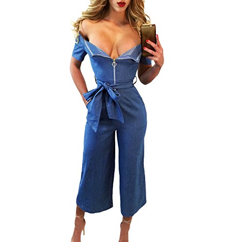 Pelele entero con escote de cremallera ajustable y corte pin-up retro en color turquesa