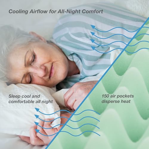 Image of Lumex Select Hospital Bed Mattress, Multi-Layer Medical Foam, Fluid-Resistant, Twin XL, 35x80 inch