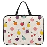 Treer Funda Portatil 10-17 Pulgadas, Estilo Frutas de Dibujos Animados Portatil Impermeable, Funda Ordenador Portátil, Laptop Case para Unisexo, Fundas para Portátiles con Asa (Fruta,17 Pulgadas)