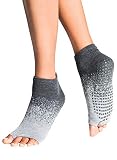 Tucketts Anklet Toeless Non-Slip Grip Socks - Anti Skid Yoga, Barre, Pilates, Home & Leisure, Pedicu