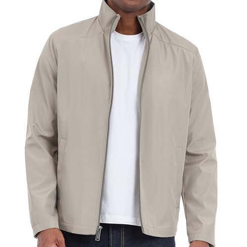 Michael Kors Jaqueta masculina de poliéster reforçada, resistente ao vento e à água, Sálvia leve, GG