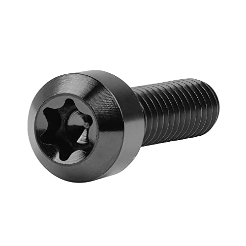 Image of Titanium Torx Square Head M6 x 10 15 20 25 30 35 40 45 50 60 65 70 80mm Screw Pack of 5 (Black, M6x20mm)