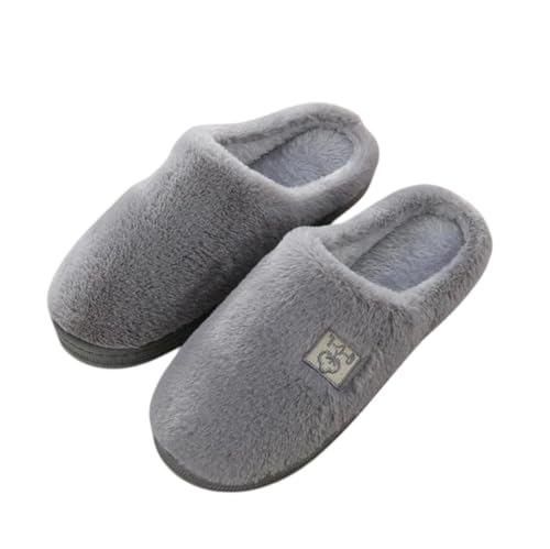 Image of Wolvesden Unisex Winter Woolen Slippers | Fluffy Indoor Slip-Ons | Size 4-8, Multicolor (1 Pair)