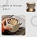 HPZIHYNAP Match Holder Jar with Striker - 100+ Long Matches for Candles, Fireplaces & Decor, Textured Stone Design, All-in-One Match Storage & Striker Jar