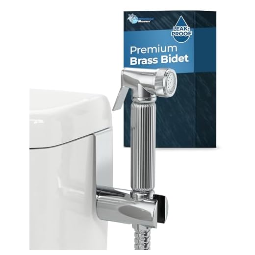 HammerHead Showers® All Metal Handheld Bidet Sprayer for Toilet — Universal Leak Free T-Valve Adapter Attachment — Perfect Toilet Paper Substitute — Easily Installs In Minutes — Chrome