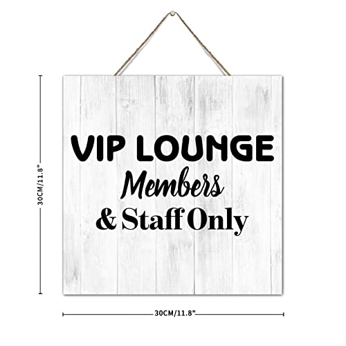 Plaque en bois déco murale rétro NABRAND VIP Lounge positive