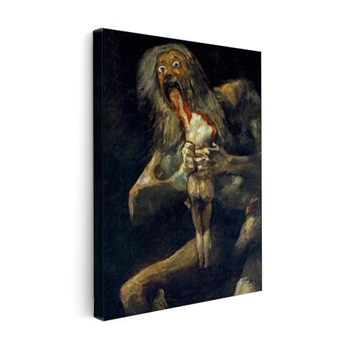 Image of Poster Master Goya Canvas - Retro Saturn Devouring His Son Painting Print - Mythology Art - Gift for Men, Women - Gothic Wall Decor for Living Room, Bedroom, Office - Available in 8x10 to 30x40